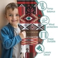 thumbnail image 3 of Blackout Kids Curtains,Red Boho Tribal Diamonds and Rectangles Pattern Childrens Insulated Curtains Set Of 2,Bedroom Essentials,Toddler Room Decor 42x84in(106x213cm), 3 of 5