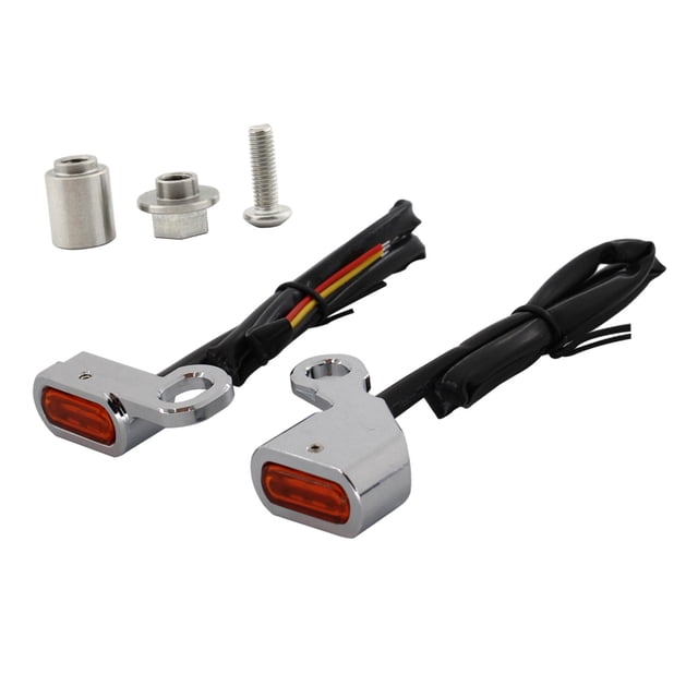 2 piezas de luces LED de señal de para motocicleta, indicador de dirección, luz LED que fluye Plata y Amarillo Zulema Luz de señal de giro lateral