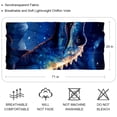 thumbnail image 2 of Starry Dinosaur Beautiful Translucent Chiffon Yarn Hair Scarf 180*73 (70.86*28.7in) - Light and Breathable Silk Wrap, 2 of 6