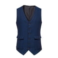 thumbnail image 2 of SDNall Waistcoat for Men Suit for Man Fashion Retro Have Pockets Single-Breasted V-Necktops Blouse Vintage Clothes Men (Blue Sizes:S-2XL), 2 of 9