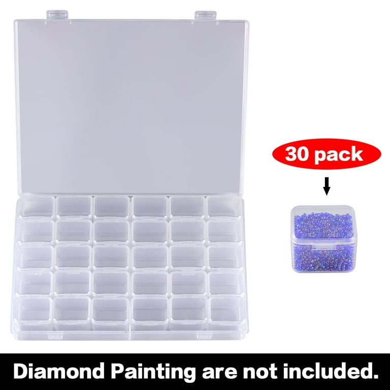 2 Pack X 30 Grids Embroidery Diamond Painting Storage Container