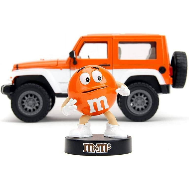 JADA M&M's オレンジ & 2007 Jeep Wrangler Collections Etc M&M Jeep Wrangler Toy Diecast Car with