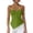 Green, variant on Womens Asymmetrical Hem Halter Tank Top Slim Fit Blackless Metal Ring Front Ruched Top Summer Tie Up Cami Tank Black XXL