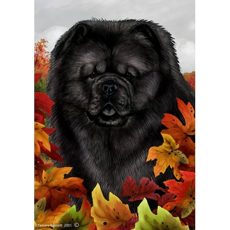 Chow Chow Black - Best of Breed Fall Leaves Garden