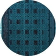 thumbnail image 1 of Ahgly Company Indoor Round Abstract Light Blue Modern Area Rugs, 8' Round, 1 of 4