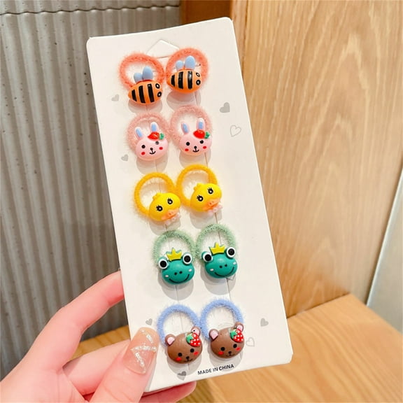 Interesting Hair Accessories for Children - Cute Cartoon Design Head Rope and Small Rubber Bands That Gently Secure Hair