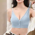 thumbnail image 5 of Hrsba Front Closure Bras for Women Solid Color No Underwire Side Support Breathable Lightweight Daily Wear Soft Support, 5 of 5