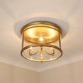 thumbnail image 3 of Golden Lighting Payton 3-light Flush Mount in Brushed Champagne Brass, 3 of 4