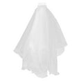 thumbnail image 1 of White Kids Veil Crown Veil Cosplay Rhinestone Crown Veil Hair Accessories Birthday Photo Props Gift with Hair Comb, 1 of 9