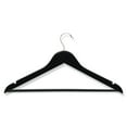 thumbnail image 2 of Honey-Can-Do Non-Slip Wood Suit Hangers, 8 Pack, Black, 2 of 2