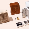 thumbnail image 2 of Joyero ProCase grande de madera de 7 capas con espejo, color natural, 2 of 8