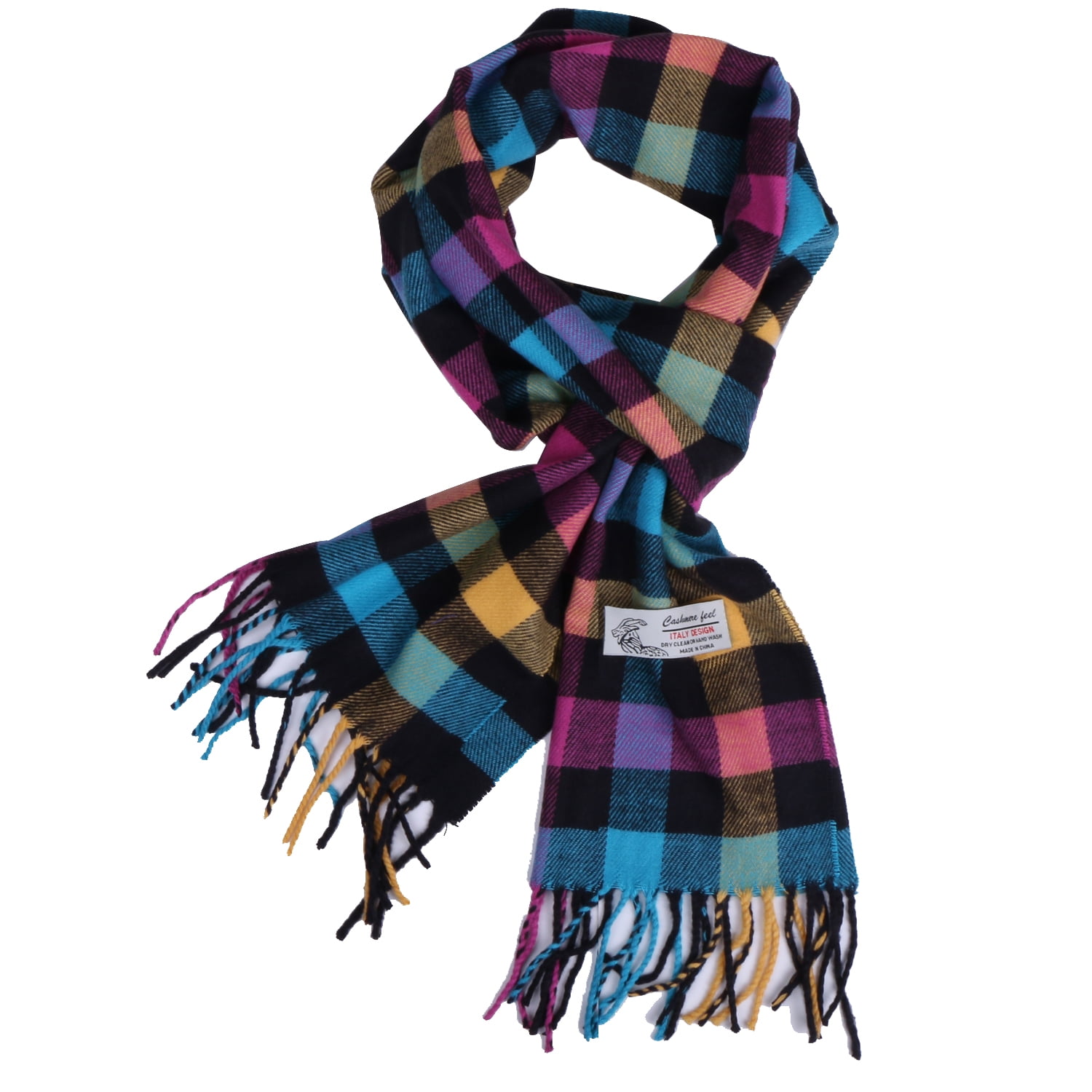 isolation smidig Gæsterne Women Men Multi-color Buffalo Check Plaid Scarves Cashmere Feel Classic  Warm Soft Scarf with Fringes - Walmart.com