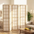 thumbnail image 2 of HOMCOM 6 Panel Room Divider, 5.6 ft Folding Privacy Screen, Natural Wood, 2 of 10