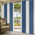 thumbnail image 3 of Lake Blue Stripes Outdoor Curtains for Patio Waterproof,Windproof Privacy Curtains with Weighted Bottom,Minimalist Abstract Vertical Lines Outside Drapes for Picnic Garage Yard Cabana 54"x84" 1 Panel, 3 of 8