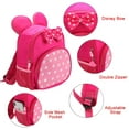 thumbnail image 2 of Mochilas pequeñas y bonitas de color rosa para niñas pequeñas, mochila de viaje con orejas de ratón de dibujos animados, mochila de viaje para niños, mochila preescolar con lazo para bebés y niños peq JFHHH pequeña, 2 of 5