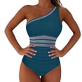 thumbnail image 4 of Oplxuo Women Mesh One Piece Swimsuit - Tummy Control One Shoulder Bathing Suit Cut Out Swimwear 2026, 4 of 7