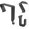 thumbnail image 5 of 6 PCS Over The Door Hook Office Cubicle Hangers Cubicle Walls Hooks,Universal Panel Partition Metal Hooks for Hanging File Bins,Keys,Whiteboard,Black, 5 of 5