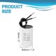 thumbnail image 2 of Capacitor de funcionamiento Uxcell 6uF CBB60, capacitor de arranque con 2 cables, CA 450V para motor de arranque con frecuencia de 50Hz/60Hz, adecuado para compresores de aire y bombas, blanco, 2 of 6
