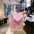thumbnail image 2 of Compatible with iPhone 14 Pro Max Bling Heart-Shaped Mirror Case Sparkle Makeup Glitter Luxury Protection Shockproof Cover for Women Girls Who Love Beauty, 2 of 10