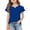 Royal Blue, variant on CCRFTGI Shirts for Kids Girls Size 7 Ruffle Short Sleeve Casual Loose T-Shirts Cute Little V Neck Summer Tops Classic Tees Gifts for Girls Black 5-6 Years