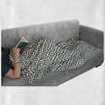 thumbnail image 6 of Modern Soft Flannel Fleece Throw Blanket, Geometrical Detailed with Maze Like Shapes Artwork Print, Cozy Plush for Indoor and Outdoor Use, 50" x 70", White and Army Green, by Ambesonne, 6 of 6