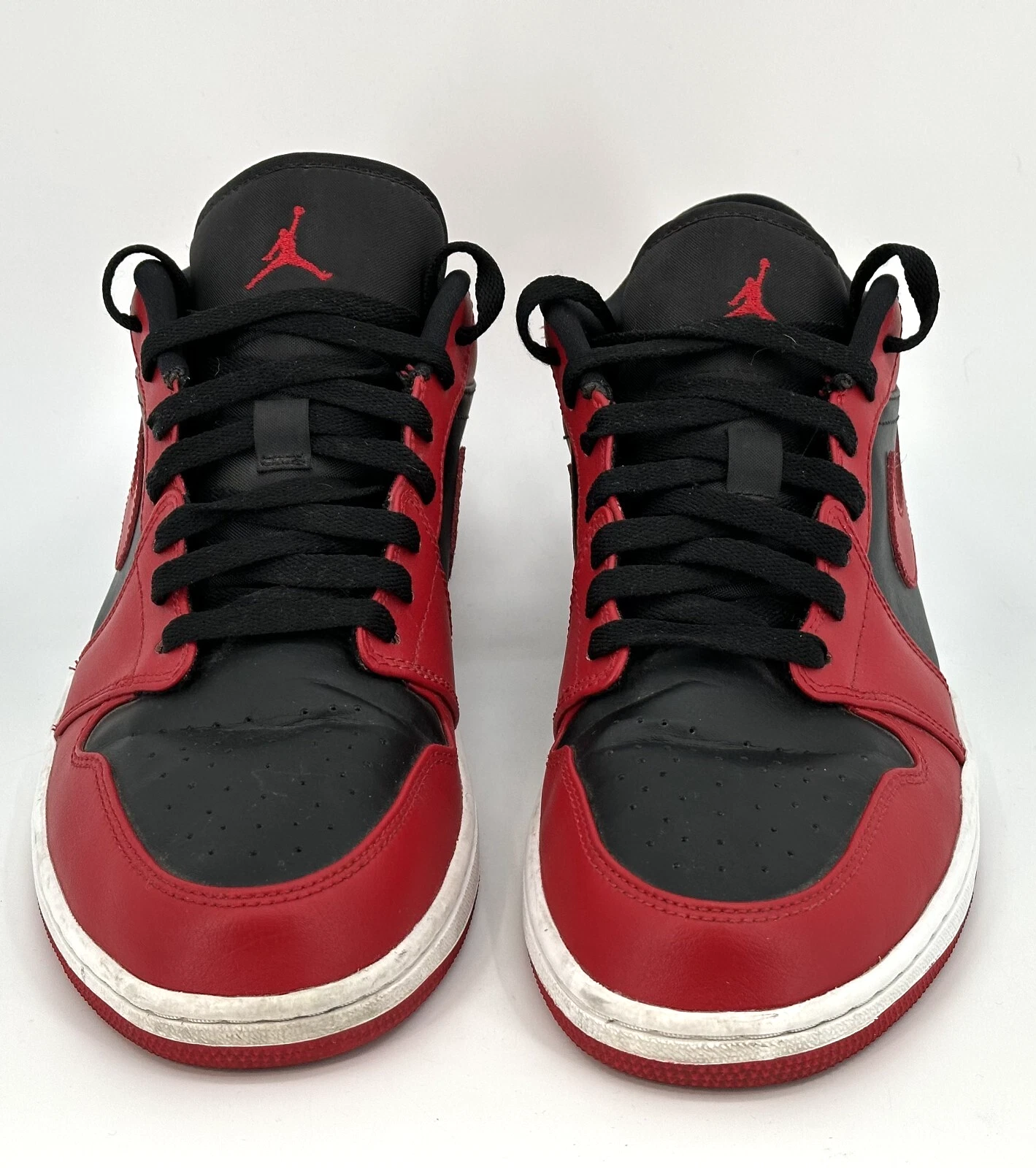Nike Air Jordan 1 Low Gym Red / Black 55358-606 Reverse Bred Mens