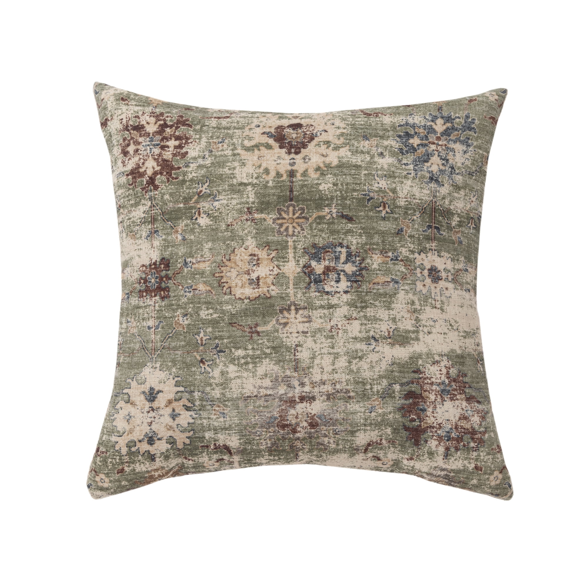 Harlow Hill Charleston 18" x 18" Sage Green Floral Polyester Adult Decorative Throw Pillow Cover