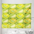 thumbnail image 1 of Lemons Tapestry, Lime Slices in Creative Bubbly Cells Realistic Illustration, Fabric Wall Hanging Decor for Bedroom Living Room Dorm, 5 Sizes, Lime Green Pale Green, by Ambesonne, 1 of 1