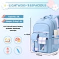 thumbnail image 2 of Sanmadrola Girlish School Backpack Multi-functional Large School Bookbags 15.6 Inch Laptop Backpacks Durable Cute Aesthetic Travel Daypacks for Tween Teen Primary Middle School Students, 2 of 9