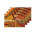 thumbnail image 4 of MKHERT Collage of Ethnic Motifs Abstract Background Placemats Table Mats for Dining Room Kitchen Table Decoration 12x18 inch,Set of 4, 4 of 4