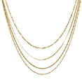 thumbnail image 1 of Collar cadena cuadruple chapa de oro amarillo 18k, 1 of 4