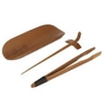 thumbnail image 3 of unids/set juego de cucharas para té de bambú tallado a mano accesorios para el té herramientas de ceremonia de té patrón de bambú, 3 of 12