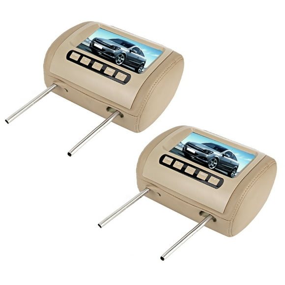 Headrest DVD Display,2pcs Universal 7 in Headrest Monitor Car Player Smart Functionality