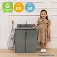 thumbnail image 6 of ECR4Kids Wooden Pretend Play Kitchen Sink for Kids, Montessori Playset, Grey Wash, 6 of 9