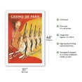 thumbnail image 2 of Paris Casino (Le Casino De Paris) France - Exciting Temptations - Can-Can Dancers - Vintage Cabaret Poster by Pierre O’Kley c.1960s - Fine Art Rolled Canvas Print 27in x 40in, 2 of 4