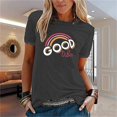 thumbnail image 2 of YDLCAFD Chandails en Molleton pour Femmes en Coton Doux et Confortable T-Shirt Polyvalent Col Rond Manches Courtes Hauts d'Été Décontractés Chemises de Golf Sans Manches pour Femmes, 2 of 5