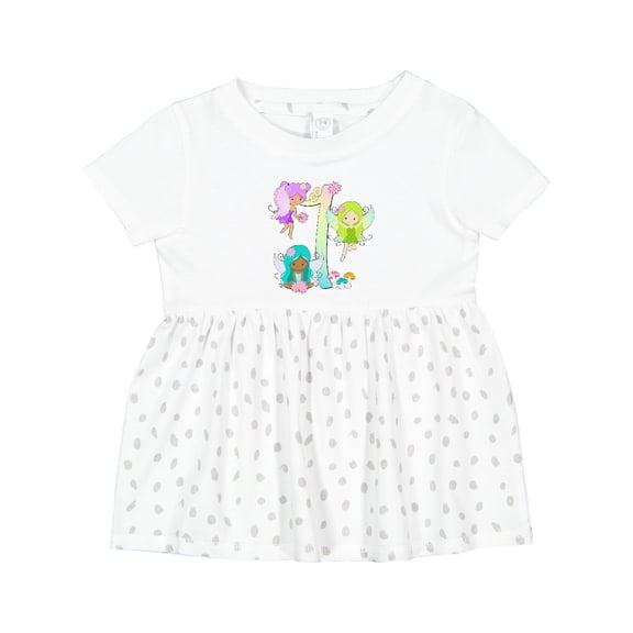 Inktastic Flower Fairies First Birthday Girls Baby Dress