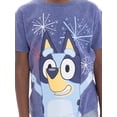 thumbnail image 2 of Bluey Toddler Graphic Americana Crewneck Tee with Short Sleeves, Sizes 12M-5T, 2 of 4