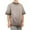 Coffee, variant on Up to 65% off Shirt Men, Xunlbb Men's Casual Round Neck Solid Color Sports Washed Cotton Retro Distressed T-shirt
