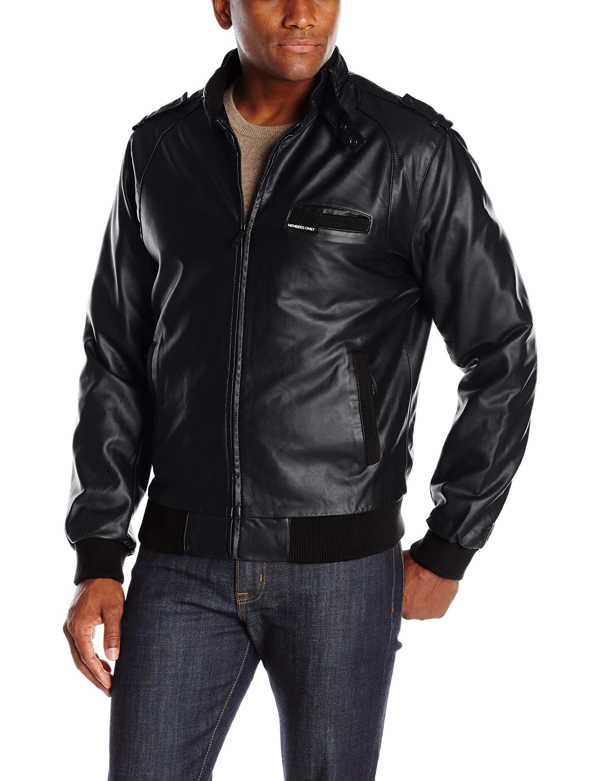 Members Only - Members Only Men's Faux Leather Iconic Racer Jacket ...