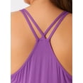 thumbnail image 5 of DARING DIVA Women's Plus Elegant V Neck Chemise Nightgown 1X Purple, 5 of 6