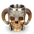 thumbnail image 4 of Inicio Bar Club Taza de café de estilo vintageRestaurante vino taza de café portátil de acero inoxidable resina bebida bebida banquete banquete 600ml drinkware sala de estar dormitorio Inevent HA010506-00B, 4 of 7