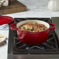 thumbnail image 2 of Smith & Clark 5-Quart Enameled Cast Iron Dutch Oven Round Pot with Lid, Red, 2 of 4