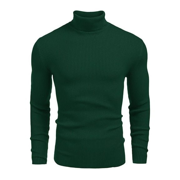 Topvent Men's Shirts Blouse Mens Turtleneck Sweater Slim Fit Sweater for Men Long Sleeve Pullover Sweater Stretch Casual Thermal Sweater AG L