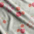 thumbnail image 1 of Soimoi Chinese Floral Print,Cotton Cambric, Quilting Fabric Sold by The Yard 42 Inch Wide, Medium Weight Cotton Fabric, SewingSupplies,Light Gray, 1 of 5