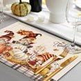 thumbnail image 3 of Gnomes Pumpkins Fall Placemats Set of 4, 12x18 Inch Seasonal Autumn Maple Leaves Thanksgiving Kitchen Dinning Table Mats Washable Place Mats for Indoor Outdoor Home Party Decor, 3 of 6