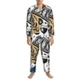 thumbnail image 4 of Kll French Food Sleepwear Mens Flannel Pajamas,Long Cotton Pj Set, 4 of 9