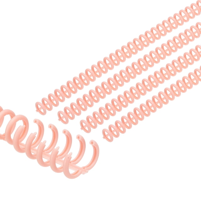Bobinas de Encadenamiento en Espiral de Plástico Uxcell de 12mm, 25 Pcs Espirales de Encuadernación para 85 Hojas, Rosa Flor de Cerezo