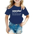 thumbnail image 1 of TZEWGL Summer Short Sleeve Letter Printed Tunic Tees For Child Clothes For Baby size 5-6T, 1 of 4