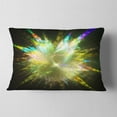 thumbnail image 2 of Designart Fractal Explosion of Paint Drops - Abstract Throw Pillow - 12x20, 2 of 5